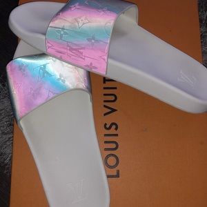 Louis Vuitton, Shoes, Lv Holographic Slides M2